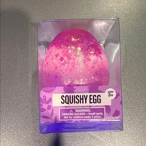 Pink Glitter Squishy Easter Egg Toy